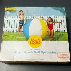 Sun Squad Inflatable Giant Beach Ball Sprinkler Kids (36" diameter)